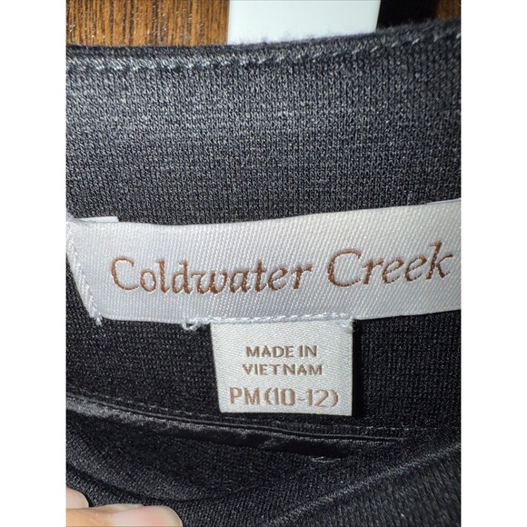 Coldwater Creek Skirt Womens Med P A-Line Swing Midi Knit Stretch Modest Sidezip - Picture 5 of 5